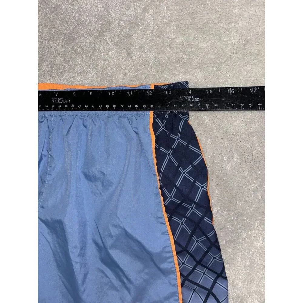 Nike Womens Athletic Running Shorts blue orange Trim Size m 531774-494‎ VTG